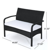 Cordoba Outdoor Wicker 4-piece Conversation Set with Cushions by Christopher Knight Home