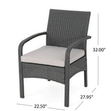 Cordoba Outdoor Wicker 4-piece Conversation Set with Cushions by Christopher Knight Home