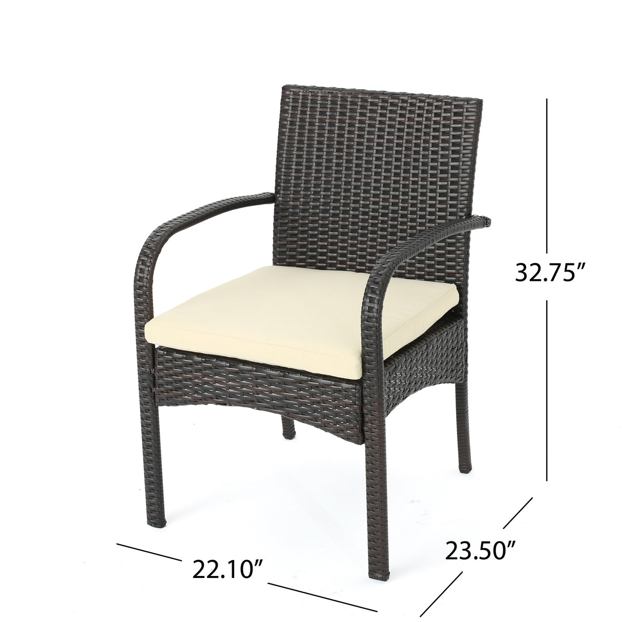 Cordoba Resin Wicker Outdoor Dining Chairs with Cushions (Set of 2) by Christopher Knight Home