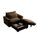 Corduroy Sofa Couch, Modular Couch with Storage Ottoman,Couch Deep Seat Couches for Modern Living Room/Apartment/Office