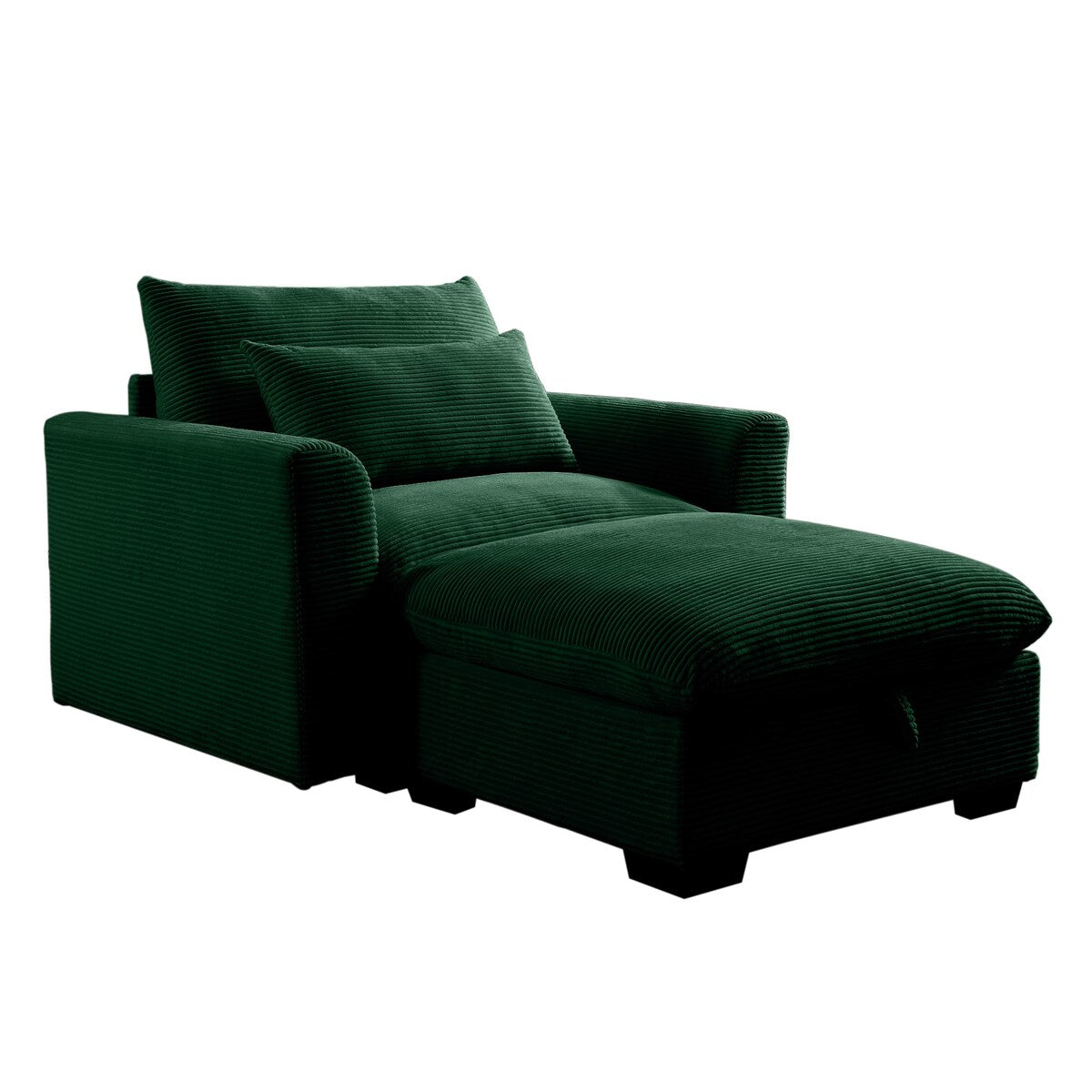 Corduroy Sofa Couch, Modular Couch with Storage Ottoman,Couch Deep Seat Couches for Modern Living Room/Apartment/Office