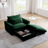 Corduroy Sofa Couch, Modular Couch with Storage Ottoman,Couch Deep Seat Couches for Modern Living Room/Apartment/Office