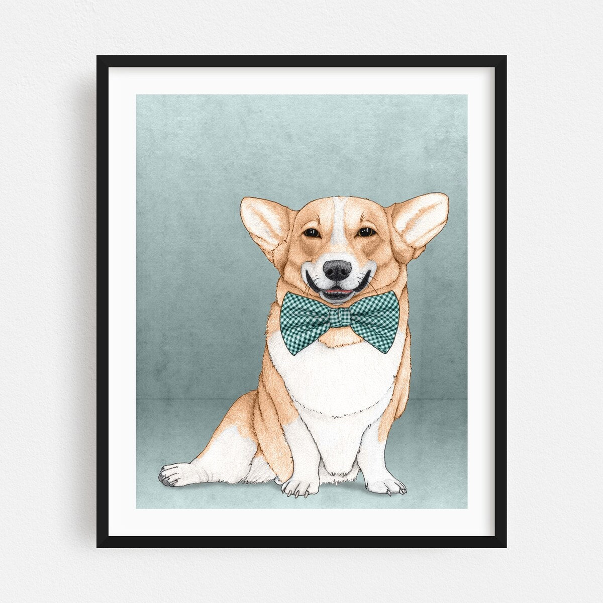 Corgi Dog Drawing Animals Cardigan Welsh Corgi Cute Art Print/Poster