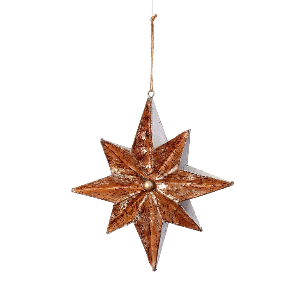 Cork Dimensional Small Brown Star 8-inch Ornament