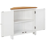 Corner Cabinet 31.5"x13.2"x30.7" Solid Oak Wood
