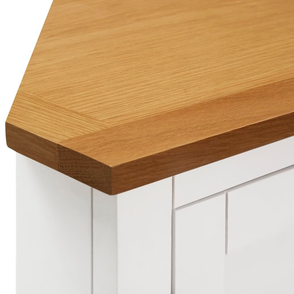 Corner Cabinet 31.5"x13.2"x30.7" Solid Oak Wood