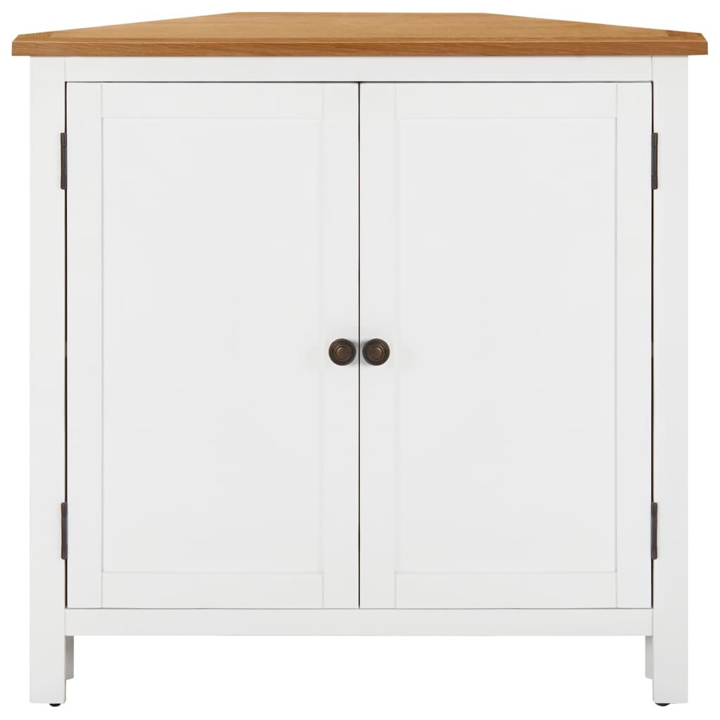 Corner Cabinet 31.5"x13.2"x30.7" Solid Oak Wood
