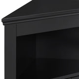 Corner Cabinet Table with Doors and Shelves
