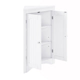 Corner Cabinet with Doors and Shelves