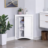 Corner Cabinet with Doors and Shelves