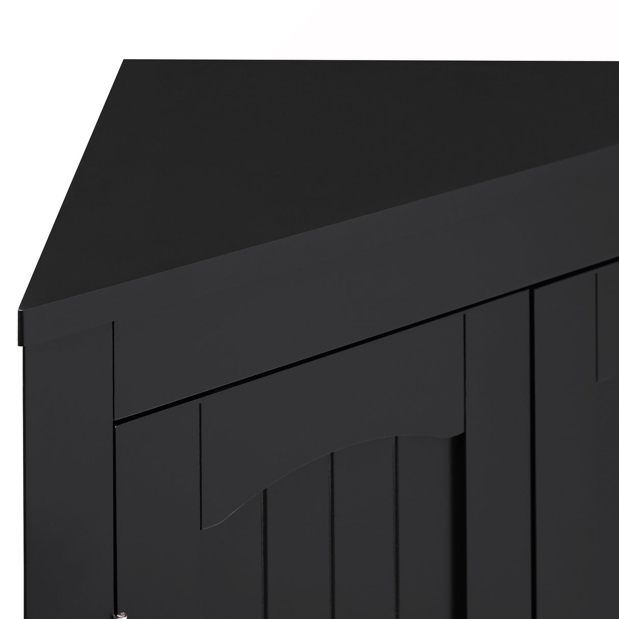 Corner Cabinet with Doors and Shelves
