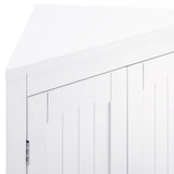 Corner Cabinet with Doors and Shelves