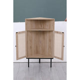 Corner Cabinet with Two Doors and Shelves, Free-Standing Corner Storage Cabinets for Bathroom, Kitchen, Living Room or Bedroom