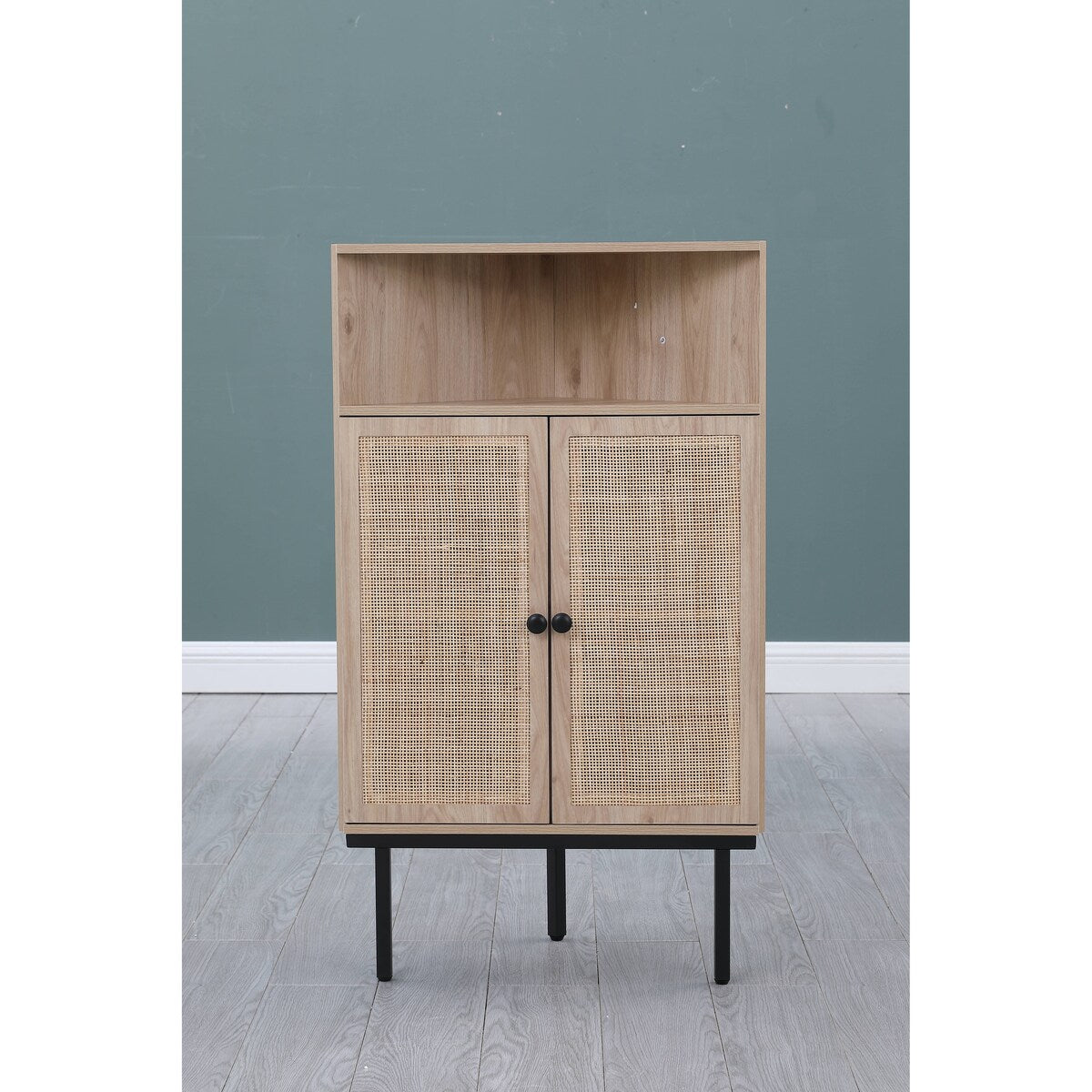 Corner Cabinet with Two Doors and Shelves, Free-Standing Corner Storage Cabinets for Bathroom, Kitchen, Living Room or Bedroom