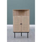 Corner Cabinet with Two Doors and Shelves, Free-Standing Corner Storage Cabinets for Bathroom, Kitchen, Living Room or Bedroom