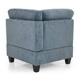 Corner Sofa for Modular Sectional for Living Room, Hallway, Entryway, Bedroom, Navy Chenille (31.5"x31.5"x36.5")