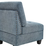 Corner Sofa for Modular Sectional for Living Room, Hallway, Entryway, Bedroom, Navy Chenille (31.5"x31.5"x36.5")