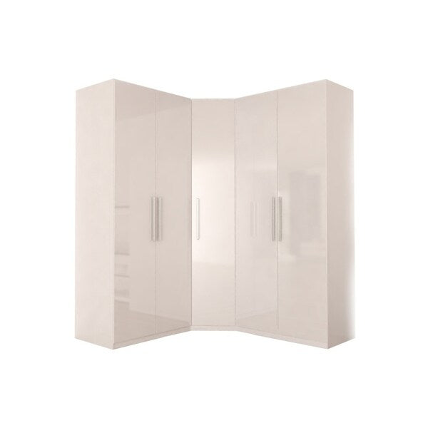 Corner Wardrobe 91 Inch with Swing Doors