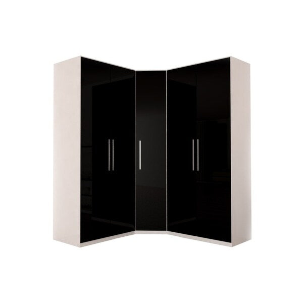 Corner Wardrobe 91 Inch with Swing Doors