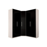 Corner Wardrobe 91 Inch with Swing Doors