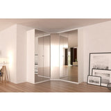 Corner Wardrobe 91 Inch with Swing Doors