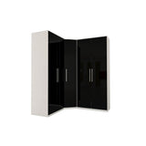 Corner Wardrobe 91 Inch with Swing Doors
