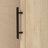 Corner cabinet ,Rattan door,Freestanding Corner Tables For Small Spaces, Corner Shelf Stand For Living Room