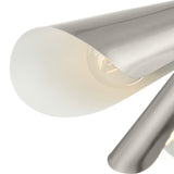 Cornett Collection 44.12 in. Three-Light Brushed Nickel Contemporary Flush Mount Light - 24 in x 24 in x 7.5 in