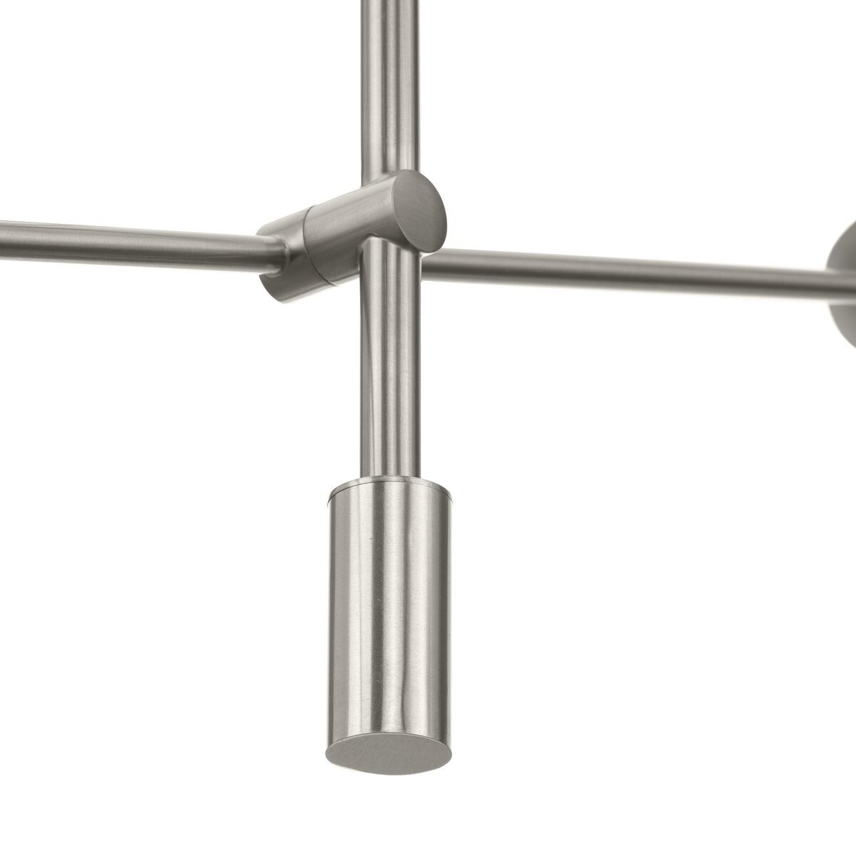 Cornett Collection Six-Light Brushed Nickel Contemporary Chandelier - 44.12 in x 44.12 in x 23 in