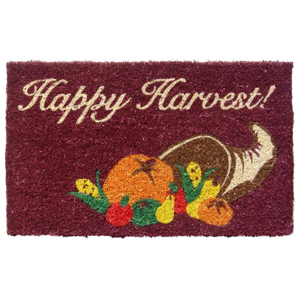 Entryways Cornucopia Hand-woven Coconut Fiber Doormat