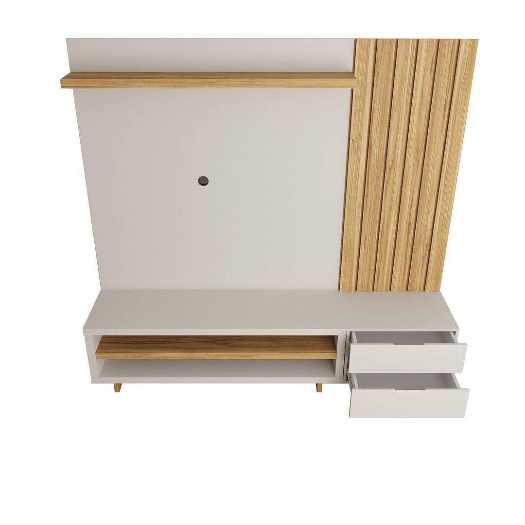 Cornwall 75.74 Right Modular Entertainment Center with Overhead Shelf and Drawers