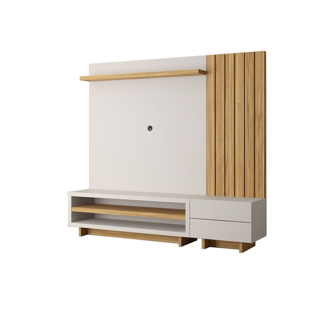 Cornwall 75.74 Right Modular Entertainment Center with Overhead Shelf and Drawers
