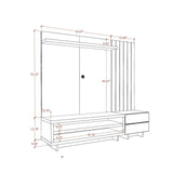 Cornwall 75.74 Right Modular Entertainment Center with Overhead Shelf and Drawers