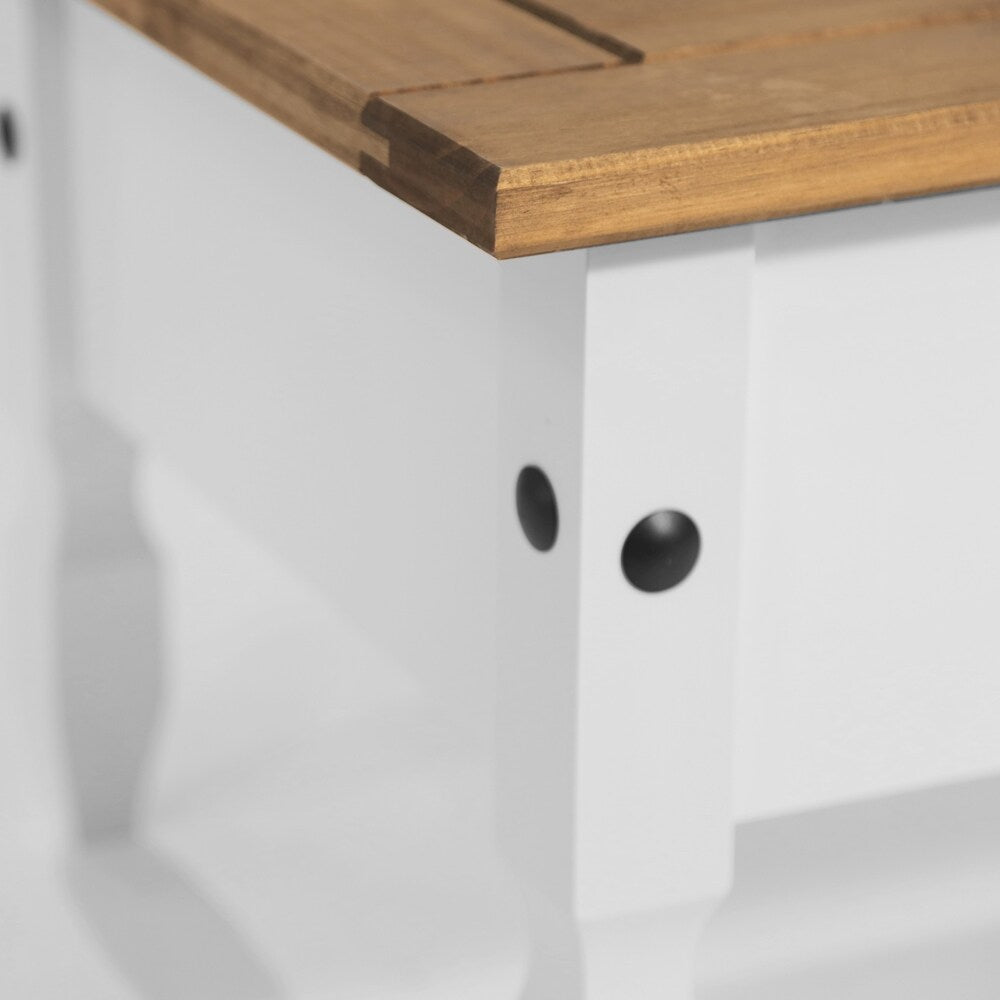 Madison 1 drawer White Wood Coffee Table