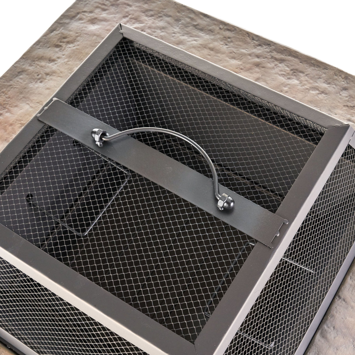 Corporal Natural Stone Square Fire Pit by Christopher Knight Home
