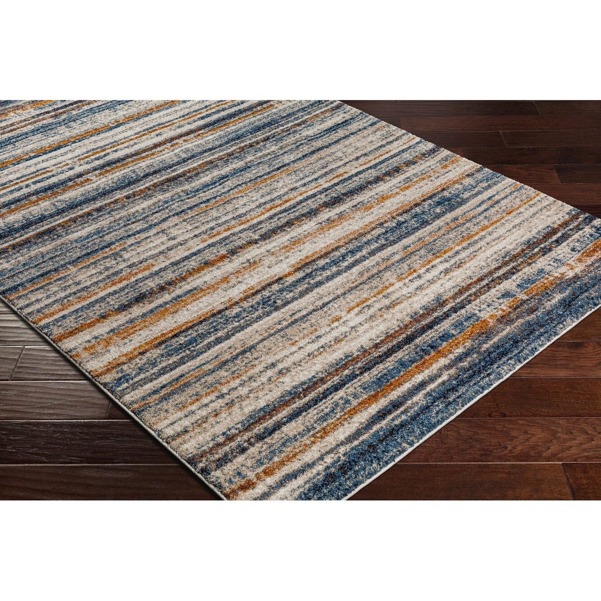 Corra Rustic Stripes Plush Area Rug