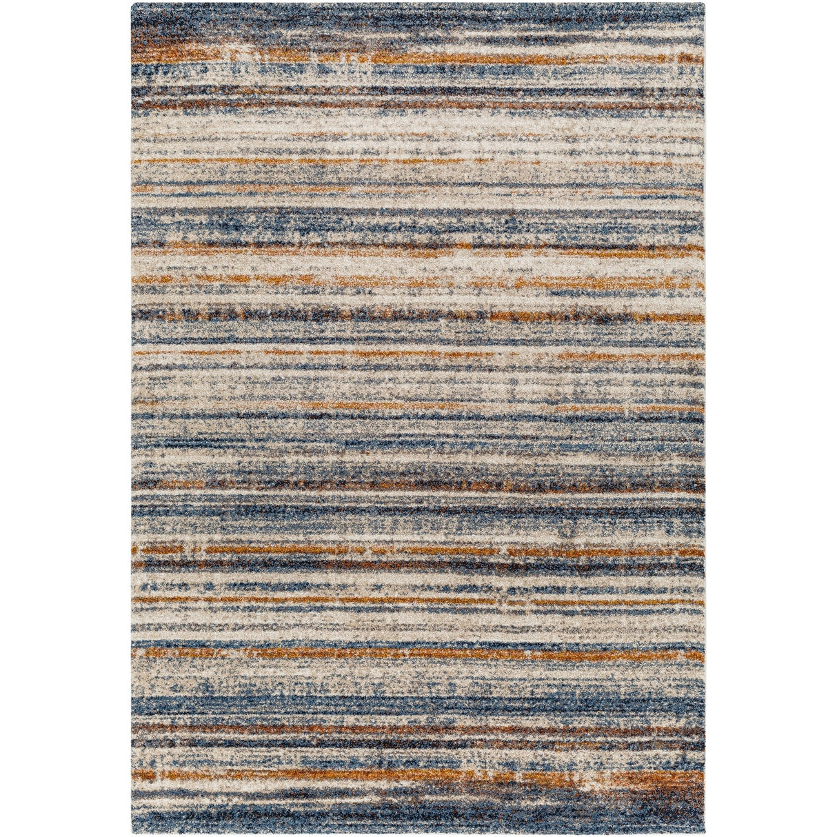 Corra Rustic Stripes Plush Area Rug