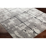 Corrie Gray Contemporary Grid Area Rug (7'10" x 10'3") - 7'10" x 10'3"