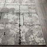 Corrie Gray Contemporary Grid Area Rug (7'10" x 10'3") - 7'10" x 10'3"