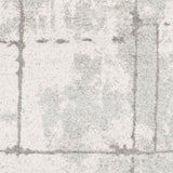 Corrie Light Gray Contemporary Grid Area Rug - 2'7" x 7'6" Runner