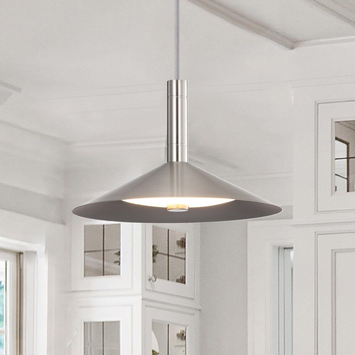 Corrine 10 Inch LED Pendant Brushed Nickel 3K/4K/5K CCT Selectable - Brushed Nickel