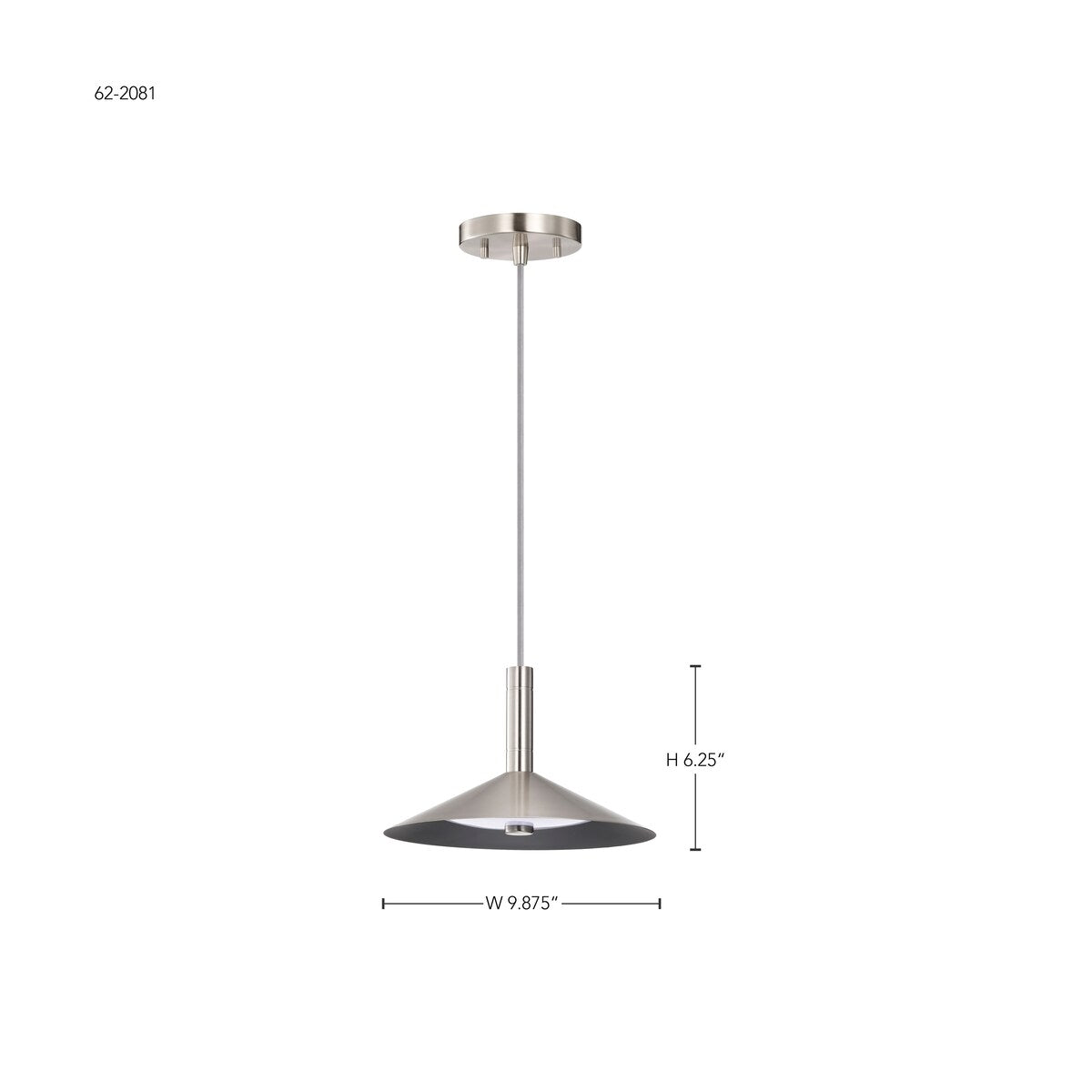 Corrine 10 Inch LED Pendant Brushed Nickel 3K/4K/5K CCT Selectable - Brushed Nickel
