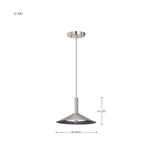 Corrine 10 Inch LED Pendant Brushed Nickel 3K/4K/5K CCT Selectable - Brushed Nickel