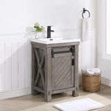 Cortes 24" Single Vanity in Grey with Ceramic Basin