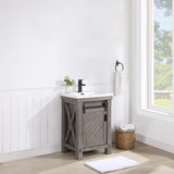 Cortes 24" Single Vanity in Grey with Ceramic Basin