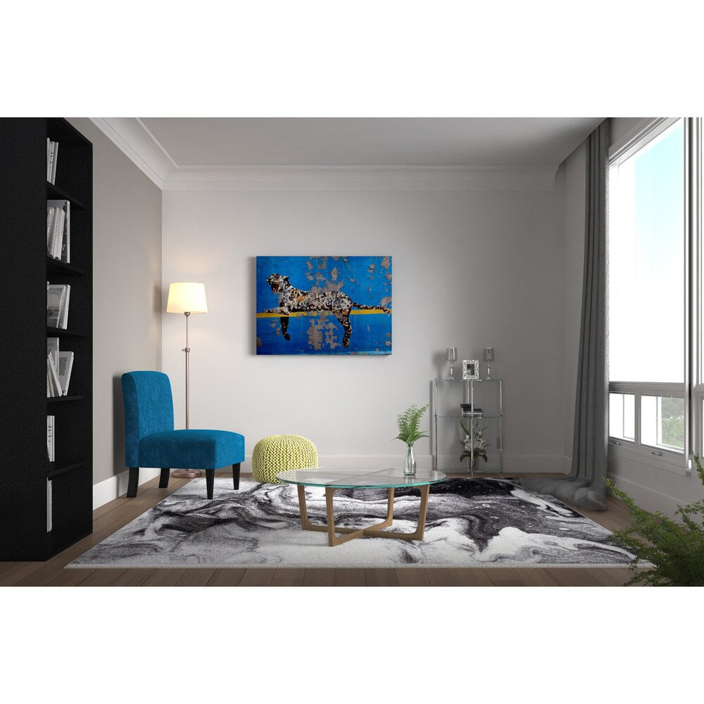 Porch & Den Lawndale Blue Armless Accent Chair