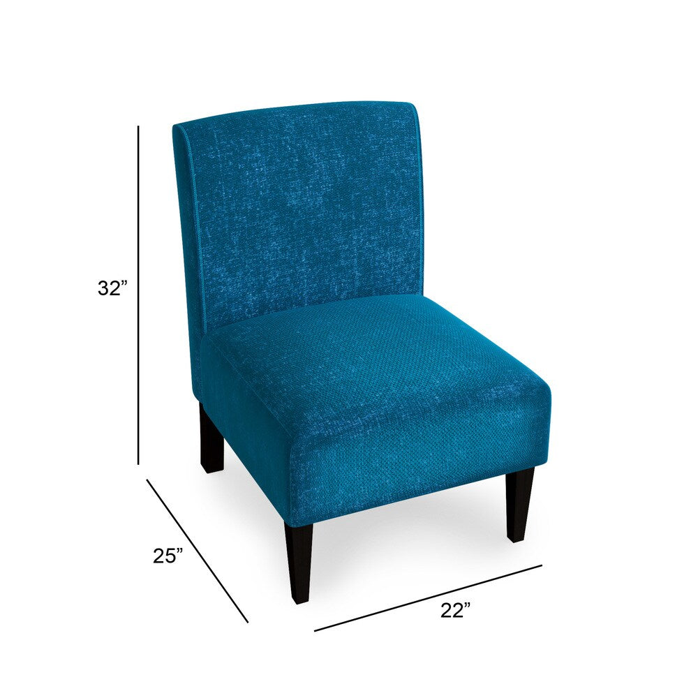 Porch & Den Lawndale Blue Armless Accent Chair