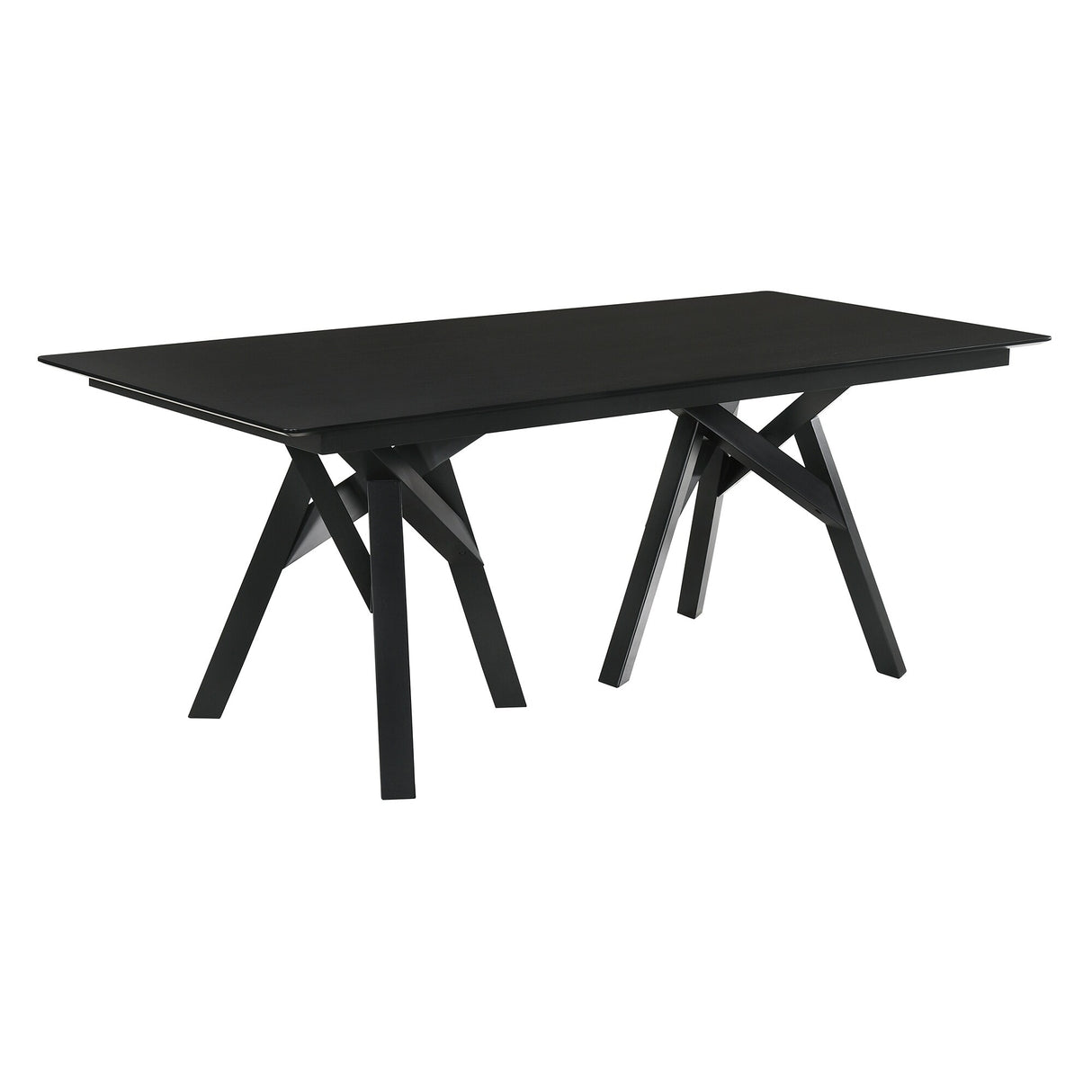 Cortina Polly Walnut or Black Wood 5 Piece Dining Set