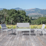 Corvus Antonio 4-piece Outdoor Sling Fabric Conversation Set
