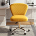 Corvus Velvet Armless Adjustable Swivel Home Office Chair